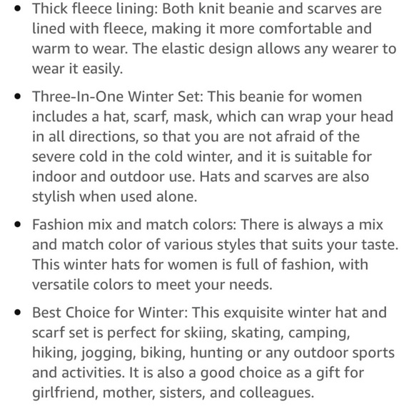 Winter hat set Nwt knit beanie cap and neck cover - Picture 6 of 8